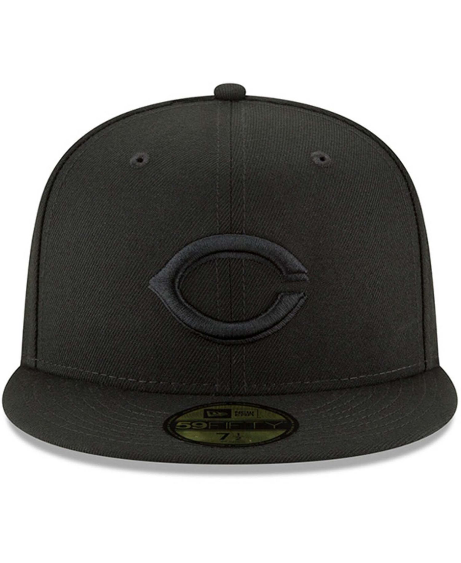 Men's Black Cincinnati Reds Primary Logo Basic 59FIFTY Fitted Hat