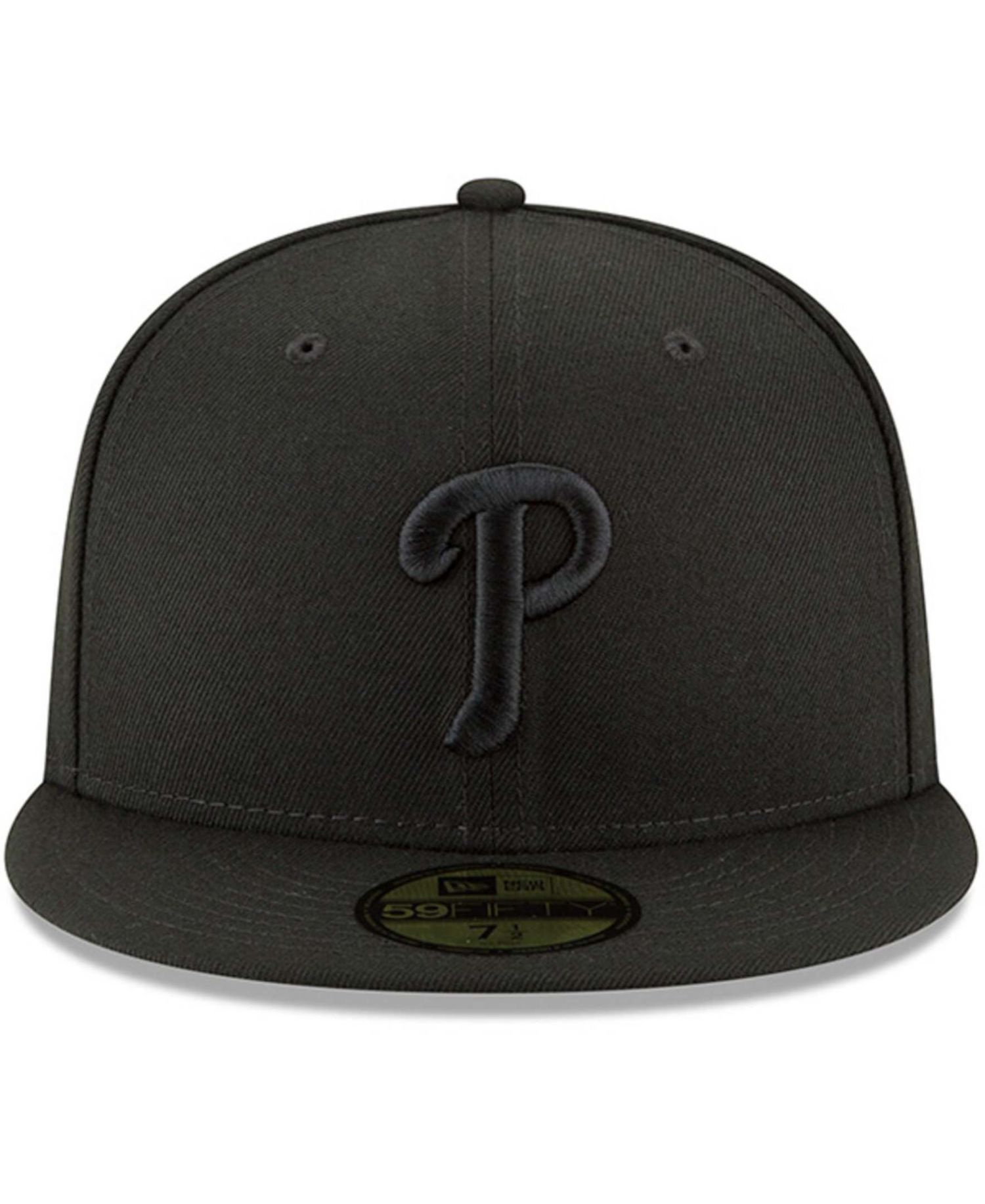 Men's Black Philadelphia Phillies Primary Logo Basic 59FIFTY Fitted Hat