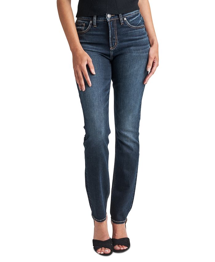 Silver Jeans Co. Avery High Rise Straight-Leg Jeans - Macy's