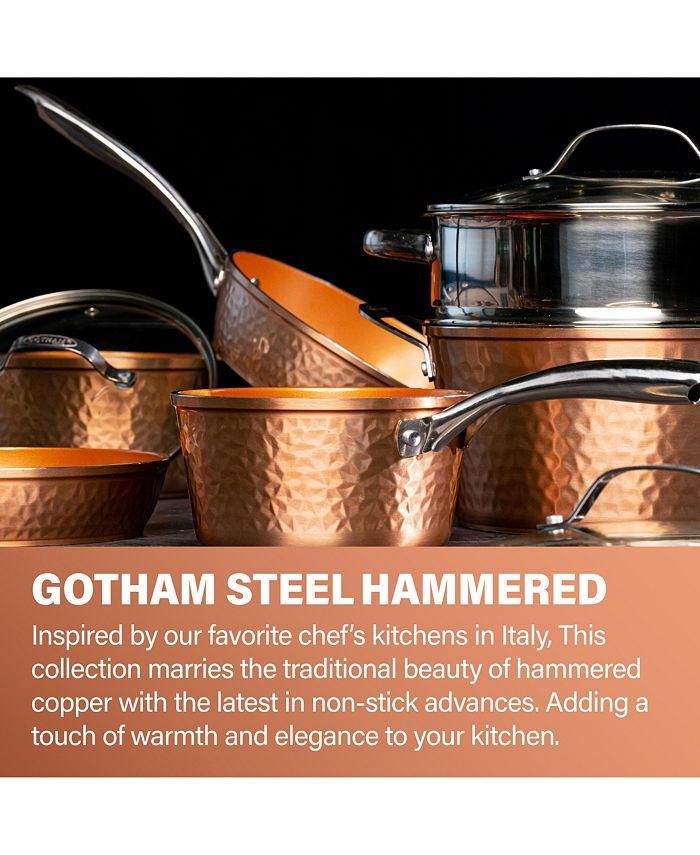 Gotham Steel Hammered 15Pc. Complete Cookware and Bakeware Set Macy's