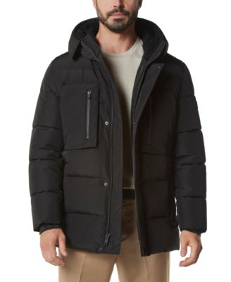 Men's Yarmouth Micro Sheen Parka Jacket with Fleece-Lined Hood