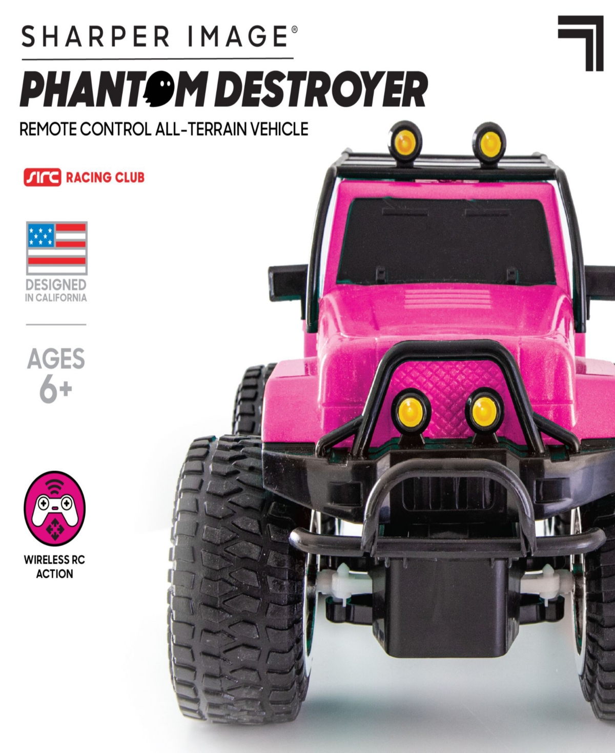 SHARPER IMAGE REMOTE CONTROL ALL-TERRAIN PHANTOM DESTROYER TOY CAR, SET OF 2 