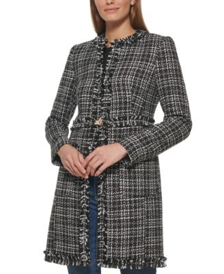 dkny tweed coat