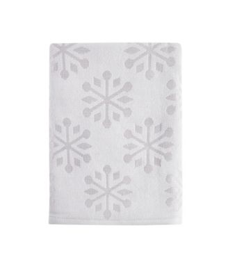 Martha Stewart Collection - Martha Stewart Tonal Snowflake Bath Towel