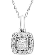 White Gold Diamond Necklaces - Macy's