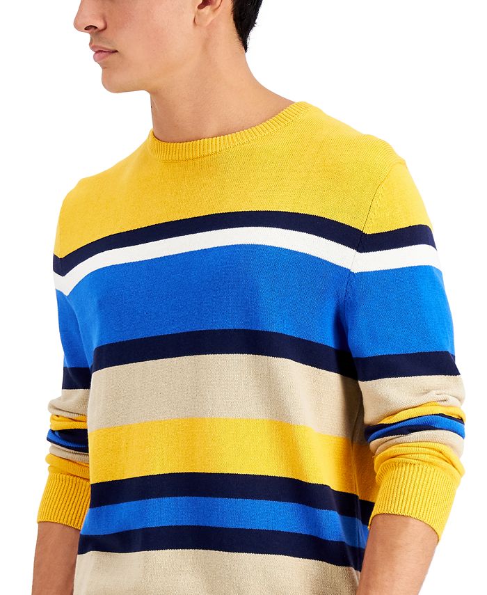 Club Room RegularFit Colorblocked Stripe Sweater, Created for Macy's