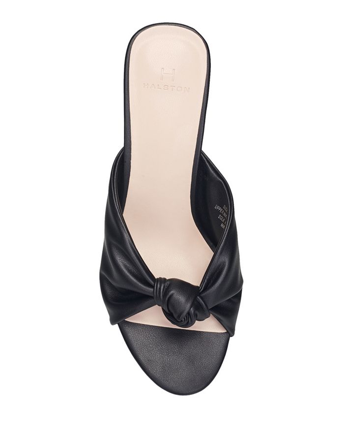 H Halston Women's Seviille Knot Detail Heel Sandals - Macy's