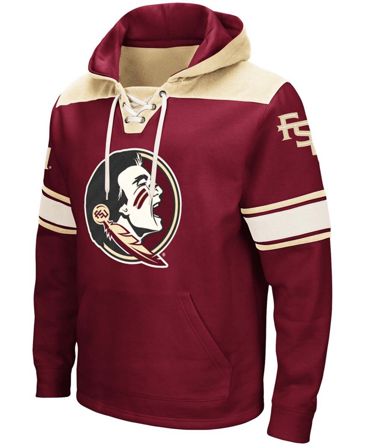 Colosseum Men's Garnet Florida State Seminoles 2.0 Lace-up Hoodie In Garnet