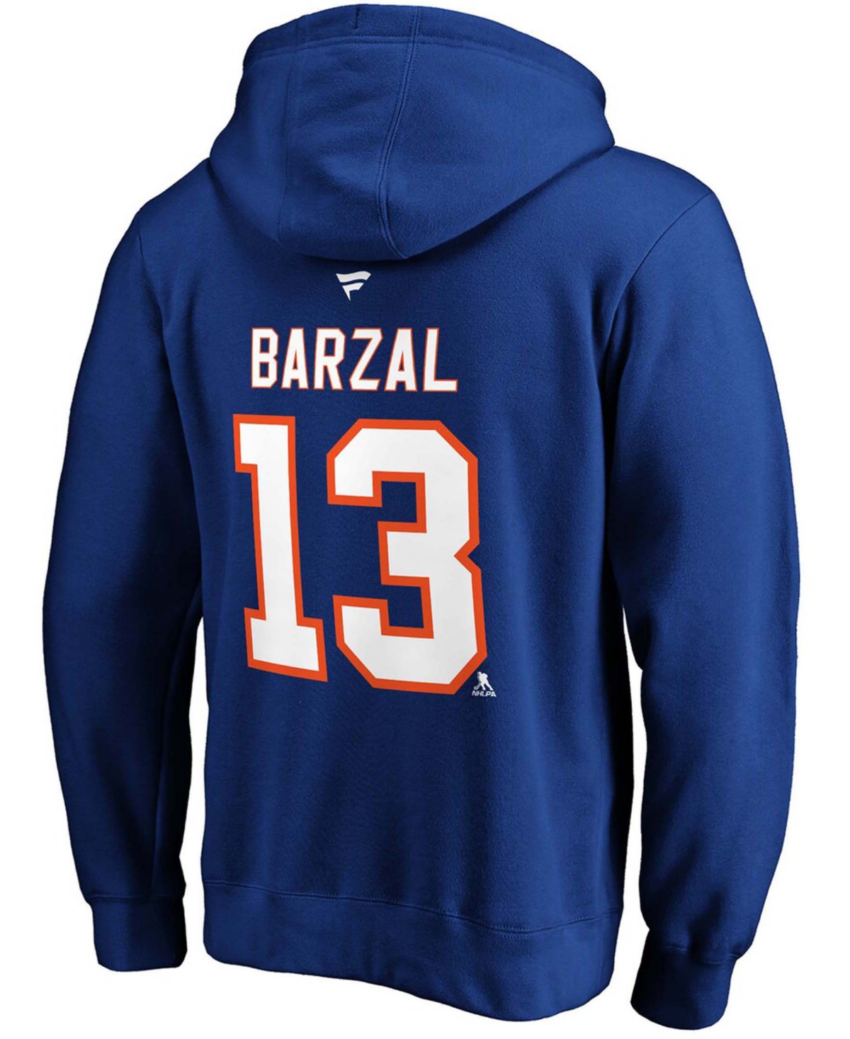 Shop Fanatics Men's Mathew Barzal Royal New York Islanders Authentic Stack Name And Number Pullover Hoodie