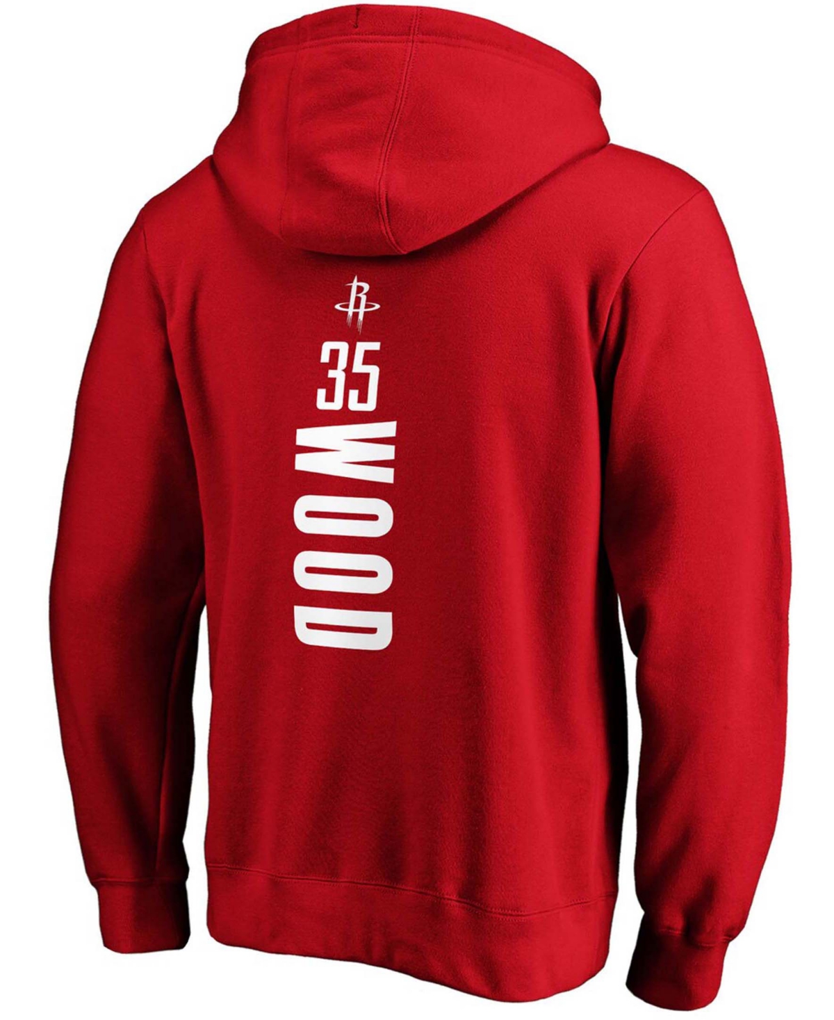 Shop Fanatics Men's Christian Wood Red Houston Rockets Playmaker Name And Number Pullover Hoodie