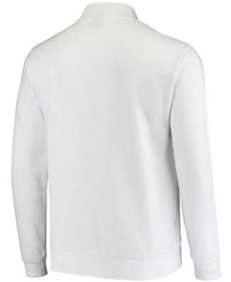 Men's Big and Tall White Kansas Jayhawks Tortugas Logo Quarter-Zip Jacket