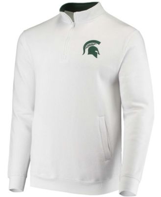 Men's White Michigan State Spartans Tortugas Logo Quarter-Zip Jacket