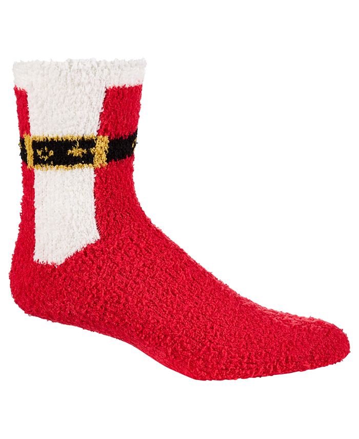 Club Room Men's Cozy Holiday Santa Belt Socks, Created for Macy's Macy's