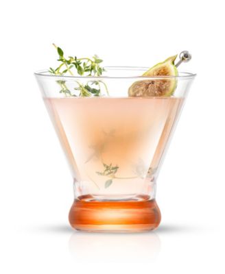 Hue Colored Stemless Martini Glasses, Set of 6