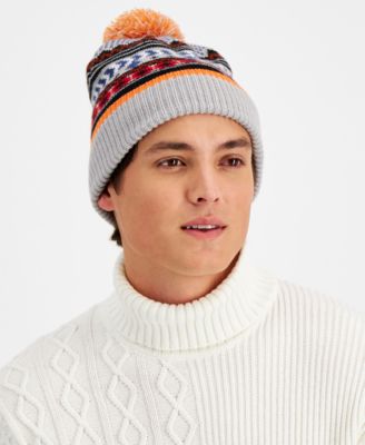 Club Room - Men's Multi-Pattern Beanie, Created for Macy's