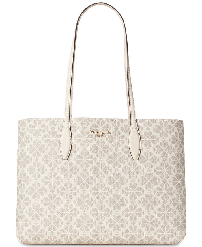 Totes  Spade Flower Coated Canvas All Day Large Tote Parchment