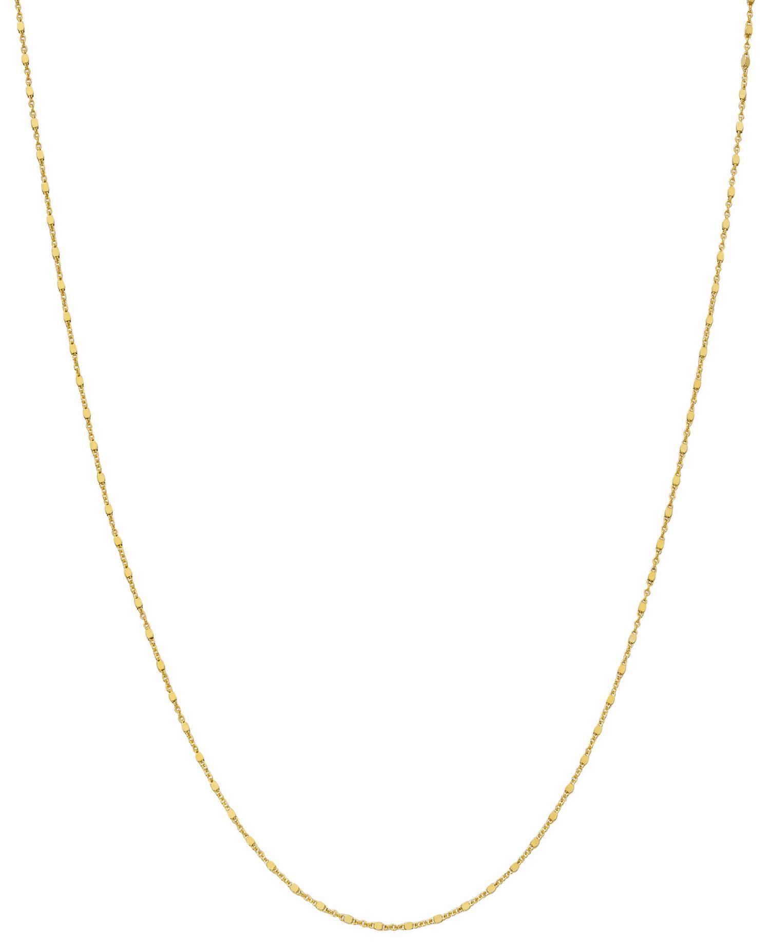Square Bead Fancy Link Chain Necklace Collection in Sterling Silver & 18K Gold-Plated Sterling Silver