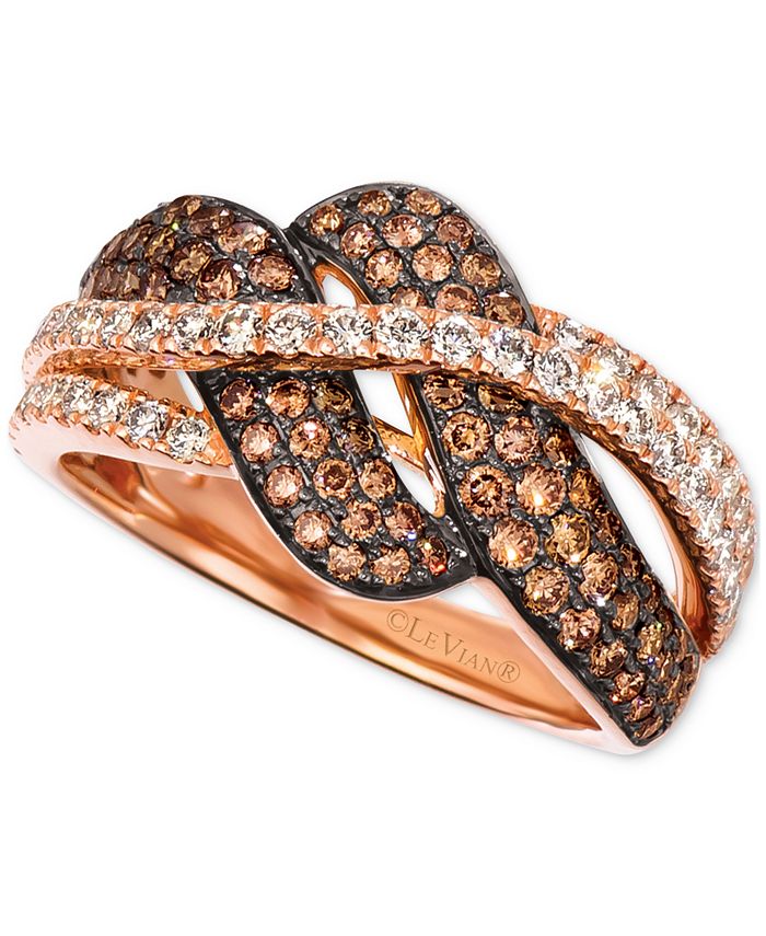 Macy's chocolate new arrivals diamond rings