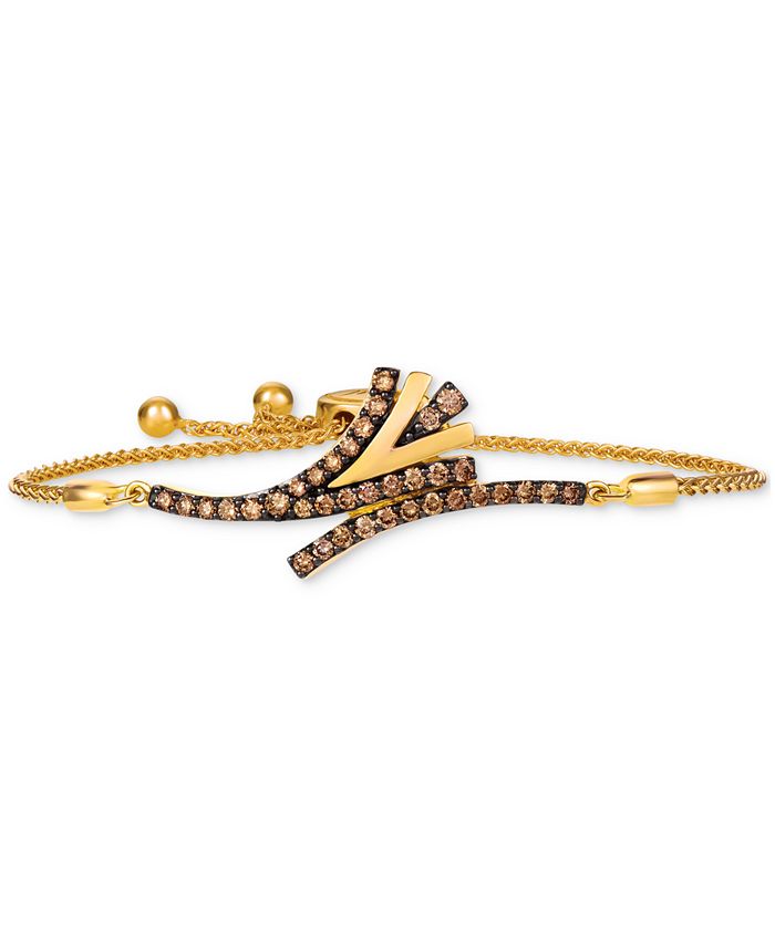 Le Vian Chocolate Diamond Bolo Bracelet (3/4 ct. t.w.) in 14k Gold Macy's