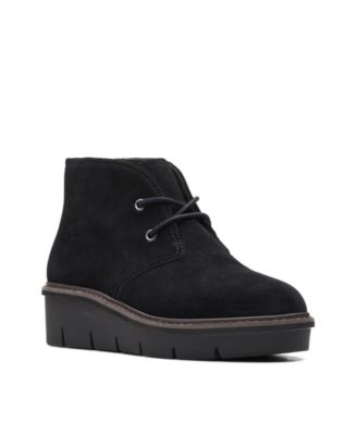 clarks womens black booties