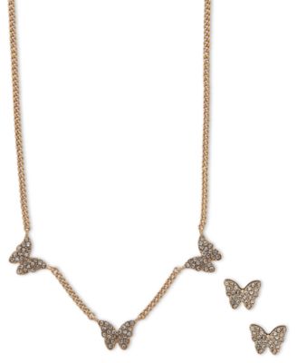 dkny butterfly necklace