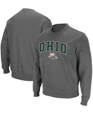 Men's Ohio Bobcats Arch Logo Tackle Twill Pullover Sweatshirt