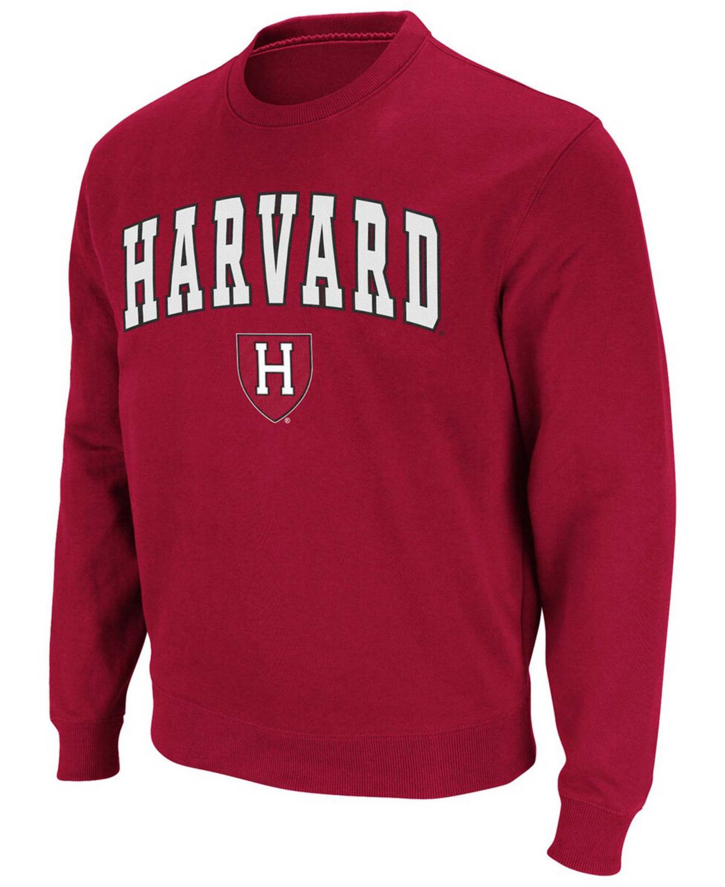 Мужская толстовка Colosseum Harvard Crimson Team Arch & Logo Tackle Twill Pullover, цвет: Малиновый — фото 3