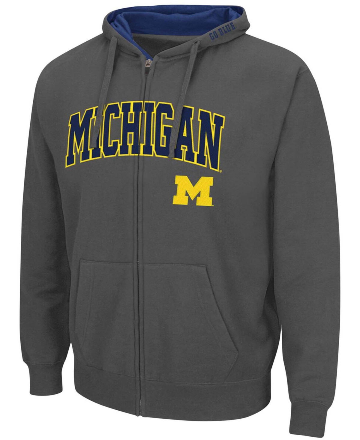 Shop Colosseum Men's Charcoal Michigan Wolverines Arch Logo 3.0 Full-zip Hoodie