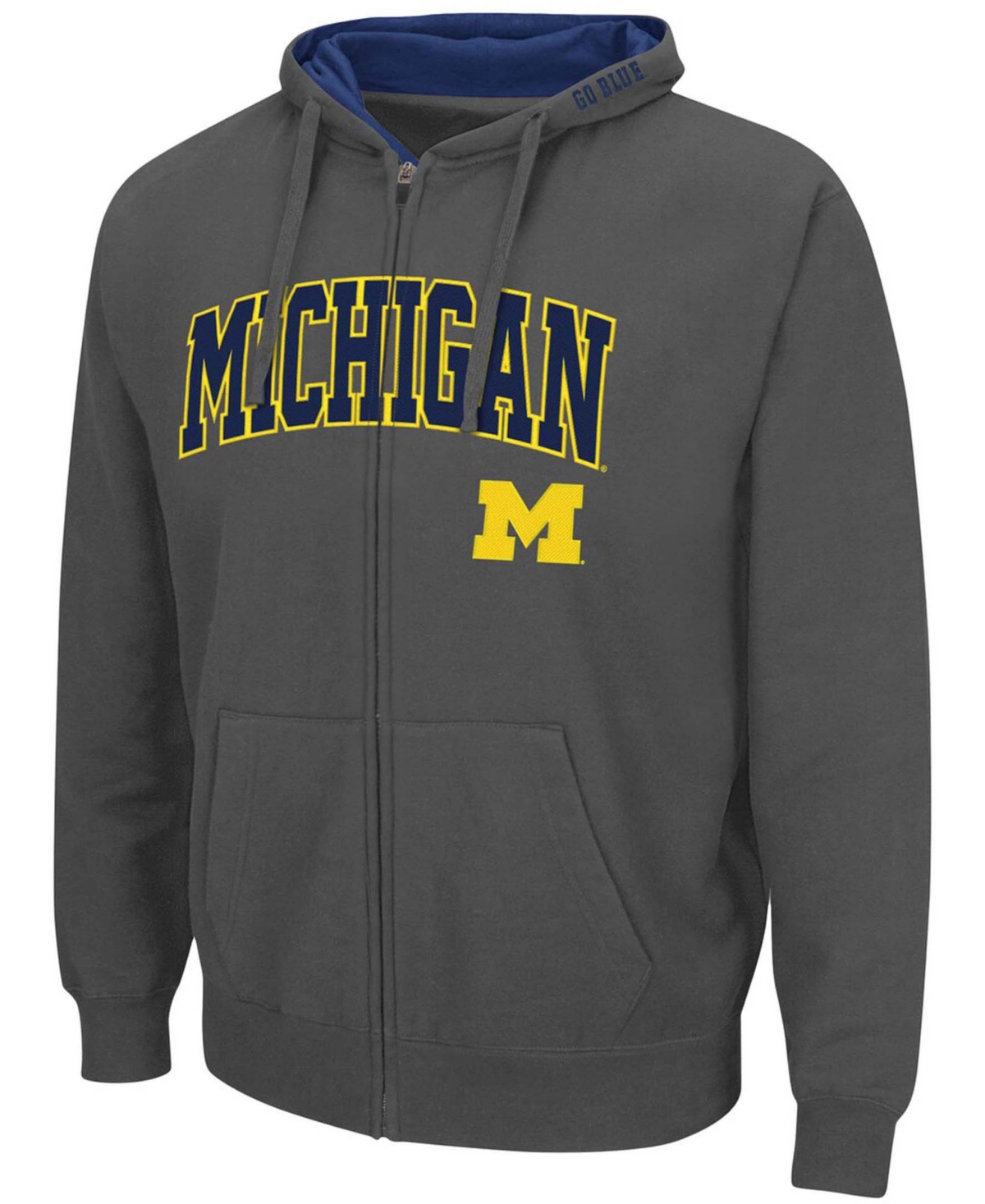 Colosseum Men's Michigan Wolverines Arch Logo 3.0 Full-zip Hoodie In White