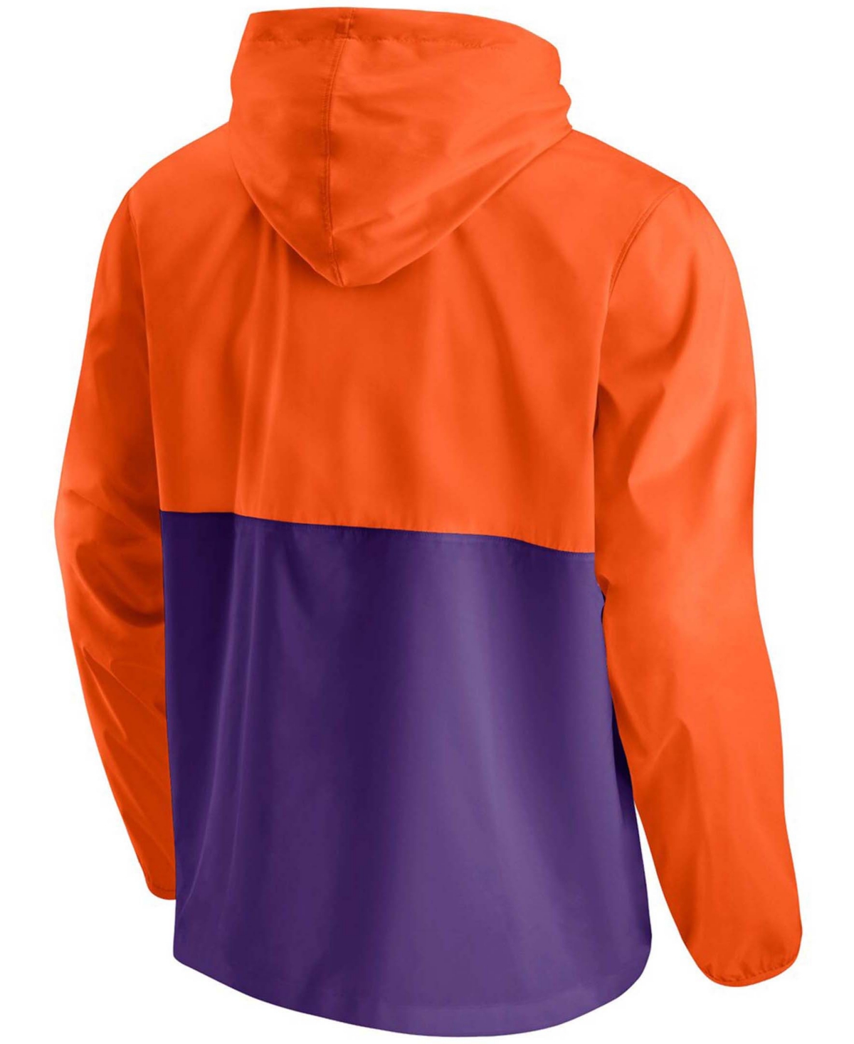 Men's Purple Clemson Tigers Thrill Seeker Half-Zip Hoodie Anorak Jacket - Orange
