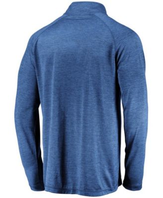 Men's Royal Florida Gators Primary Logo Striated Raglan Quarter-Zip Jacket