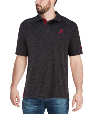Men's Heather Black Alabama Crimson Tide Down Swing Polo Shirt
