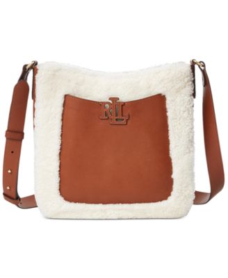 Lauren Ralph Lauren - Cameryn Shearling Medium Leather Crossbody