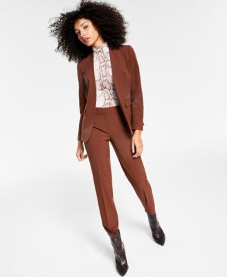 macys brown suit