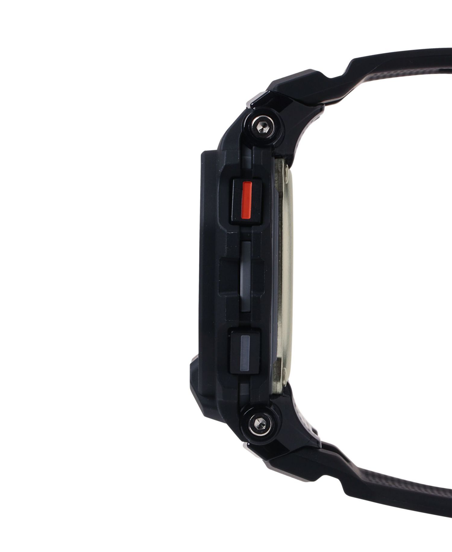 Men's Step Tracker Black Resin Watch 49.4mm