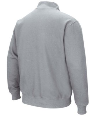 Men's Heather Gray Michigan State Spartans Tortugas Team Logo Quarter-Zip Jacket