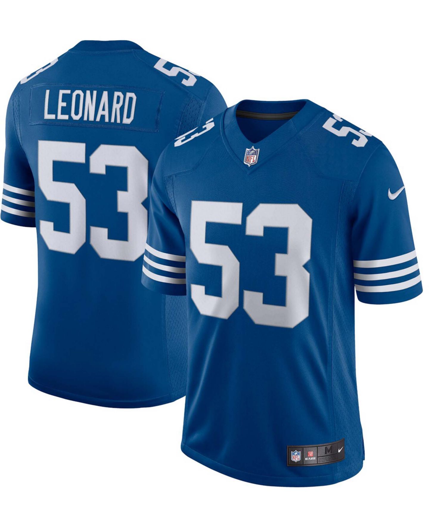 Мужской топ Nike Darius Leonard Royal Indianapolis Colts Alternate Vapor Limited Jersey — фото 1