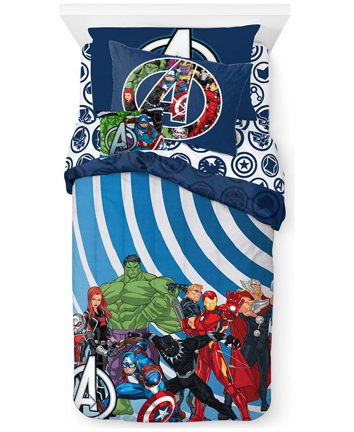 Marvel Avengers Mightiest Heroes 6Pc. Twin Comforter Set, Created For Macy's Macy's