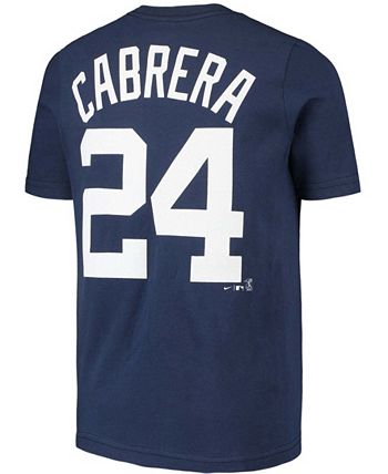 Nike Big Boys Miguel Cabrera Navy Detroit Tigers Player Name and Number T- shirt - Macy's