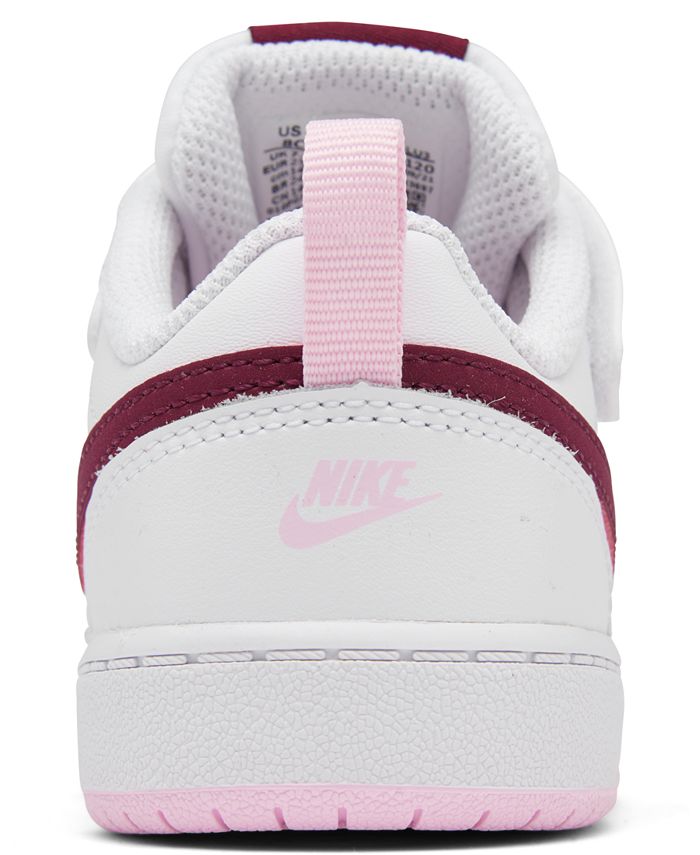 Nike Toddler Girls Court Borough Low 2 Stay Put Closure Casual Sneakers