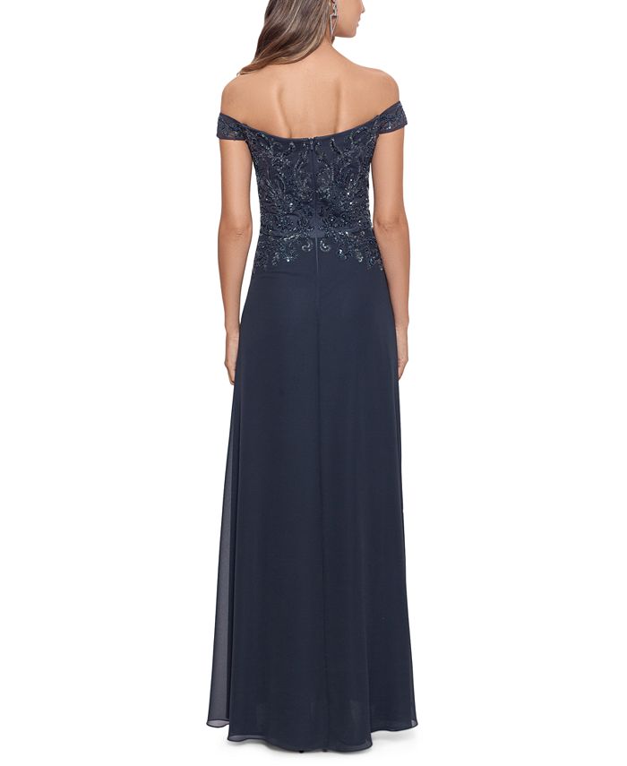 Betsy And Adam Embellished Off The Shoulder Gown Macys