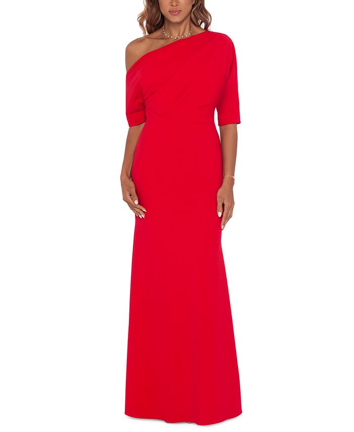 Macy's betsy and adam red sales dress