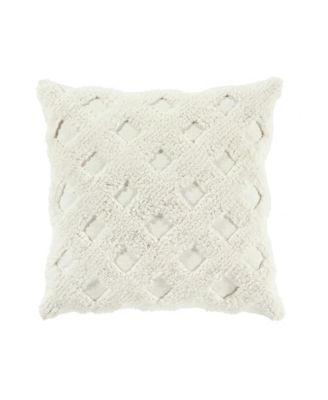Photo 1 of Lush Décor Tufted Diagonal Decorative Pillow, 20" x 20"
