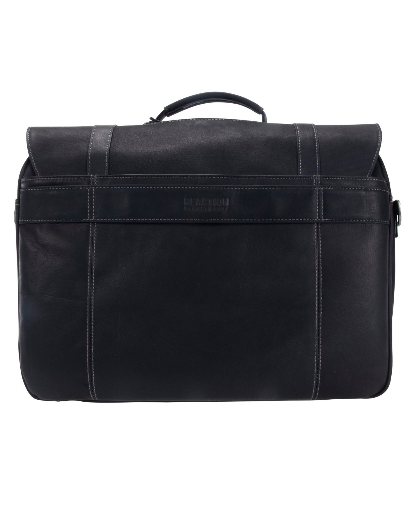 Сумка Kenneth Cole Reaction Colombian Leather Flapover 15.6” Laptop, цвет: Чёрный — фото 4