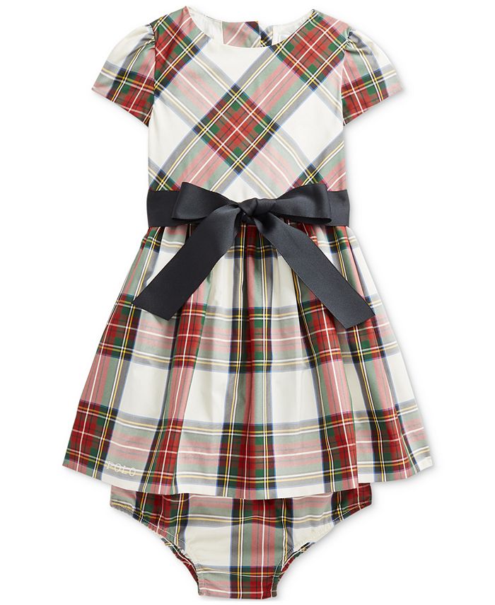 Polo Ralph Lauren Baby Girls Plaid Taffeta Fit And Flare Dress Bloomer Reviews Dresses Kids Macy S