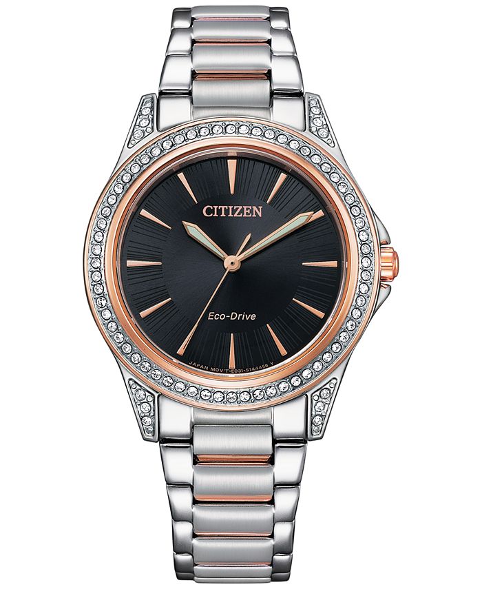 Citizen - Women's Embellished Two-Tone Stainless Steel Bracelet Watch 34mm