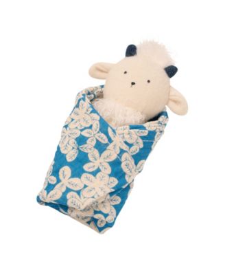 Manhattan Toy Company Embroidered Plush Goat Baby Rattle