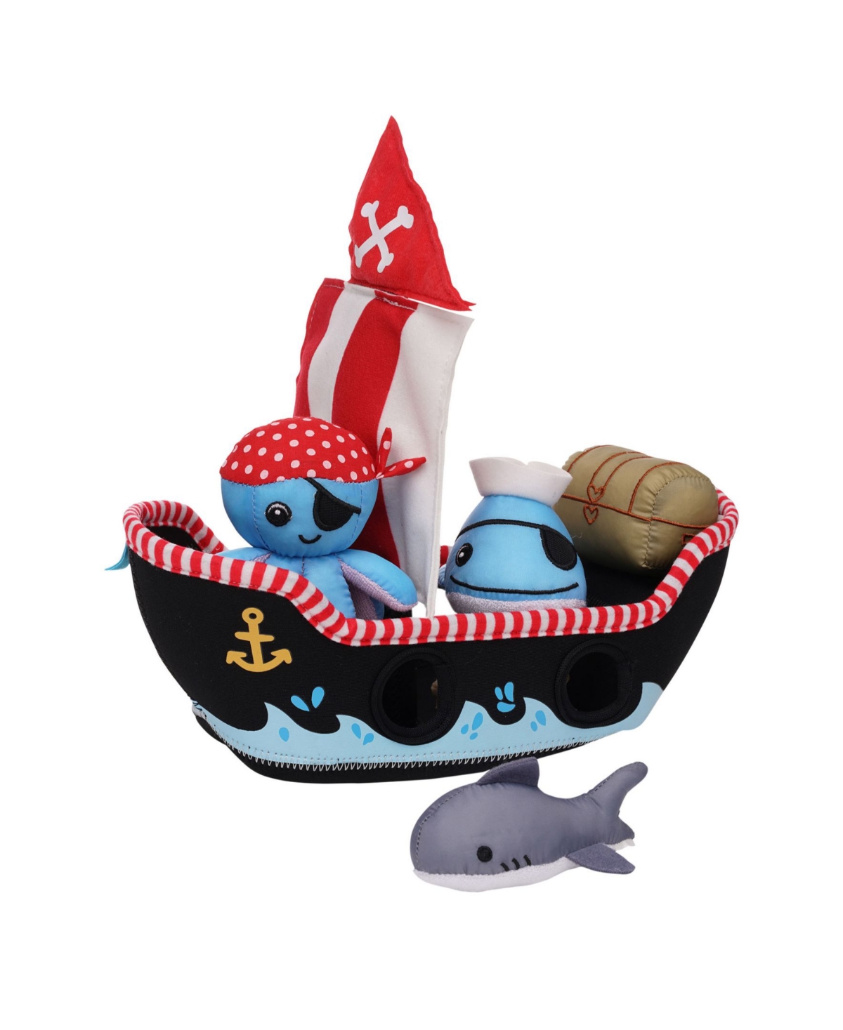 Shop Manhattan Toy Company Pirate Ship Floating Spill And Fill Bath Toy Set, 5 Piece In Multi