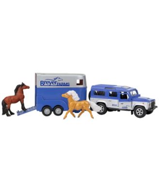 Breyer Horses Breyer Farms 1:32 Scale Land Rover Play Set, 4 Piece