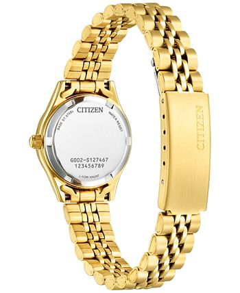 Citizen - Women's Embellished Gold-Tone Stainless Steel Bracelet Watch 26mm